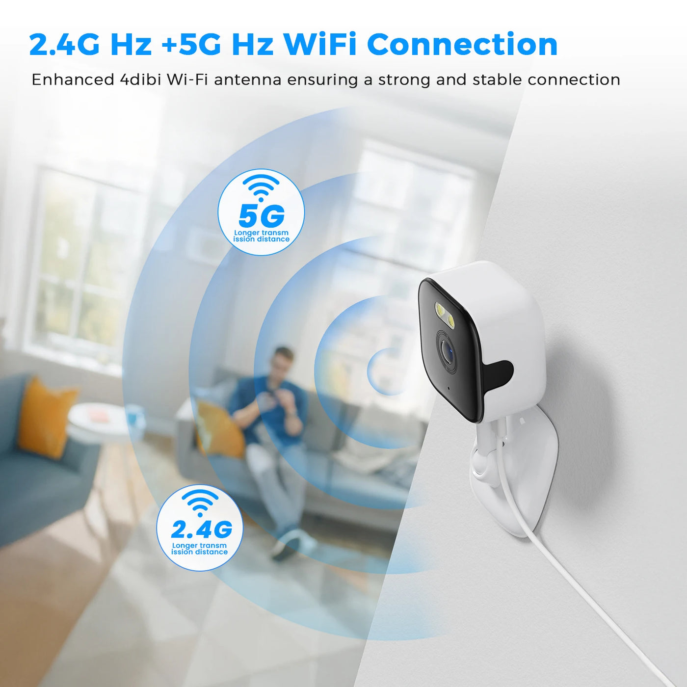 5MP Mini Cube WiFi Indoor Security Camera