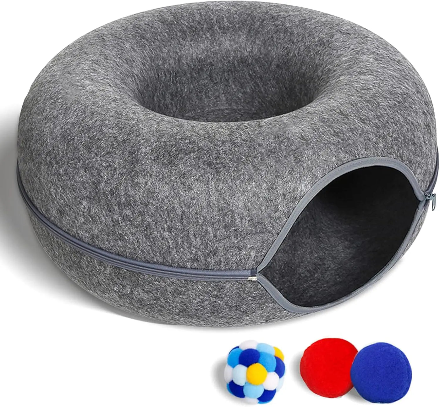 Large Donut Cat Tunnel Bed