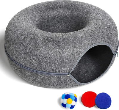Large Donut Cat Tunnel Bed