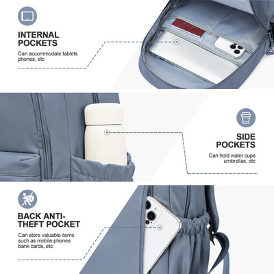 School bag, preppy, cute, light, large capacity, simple, backpack, junior high school students, college students commuting bag