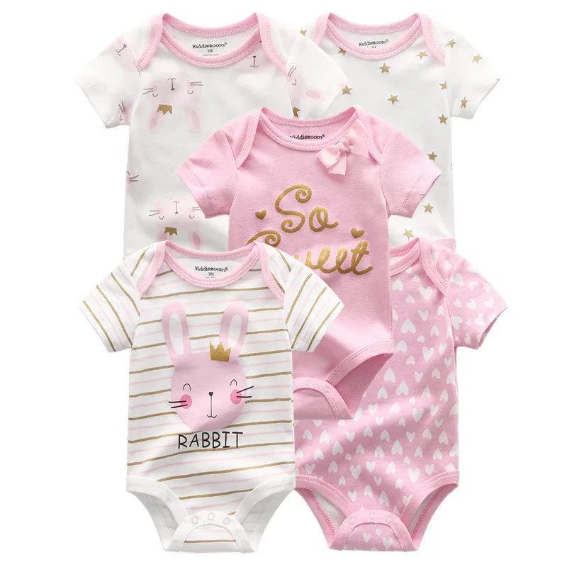 Baby Four Seasons Fashion Cartoon Short Sleeve