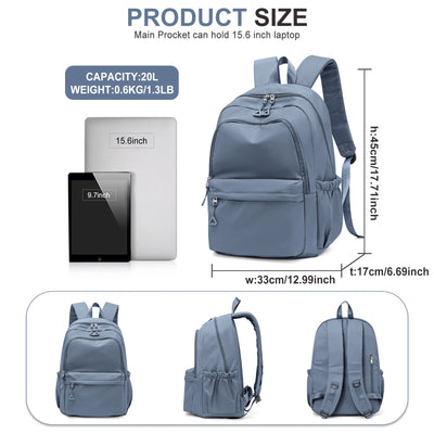 School bag, preppy, cute, light, large capacity, simple, backpack, junior high school students, college students commuting bag
