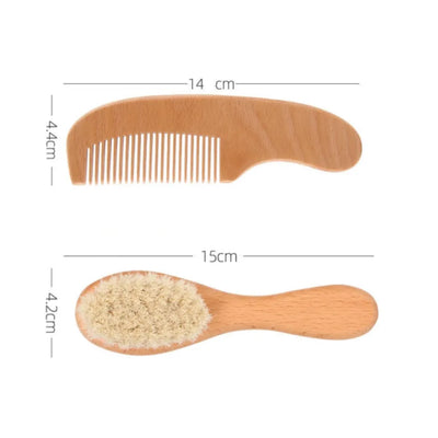 2pcs baby wood brush