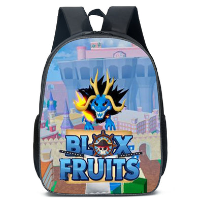 ROBLOX Blox Fruits Primary School Bag Children's Cartoon Backpack Backpack Kawaii Cartoon School Bag Mochila
