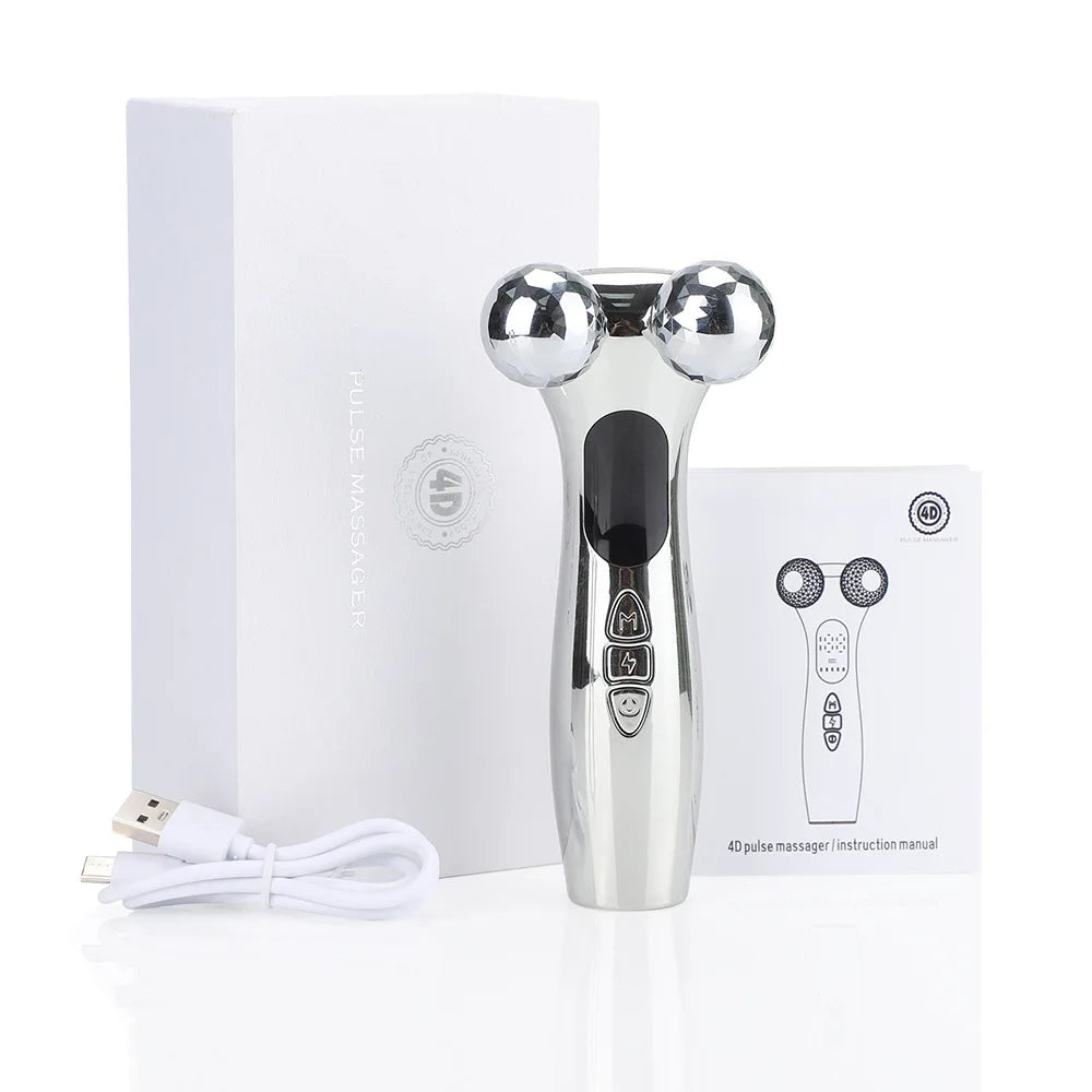 EMS V-Face Slimmer & 4D Facial Massage Roller