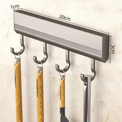 Wall Mounted Punch-Free Hooks Rack