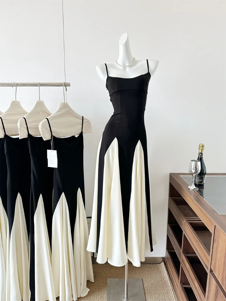 2025 Women Fashion Pleated Ruffle Hem Lace Dresses Sexy Bustier Backless Halter A-Line Dresses Sexy Lady Maxi Beach Party Gowns