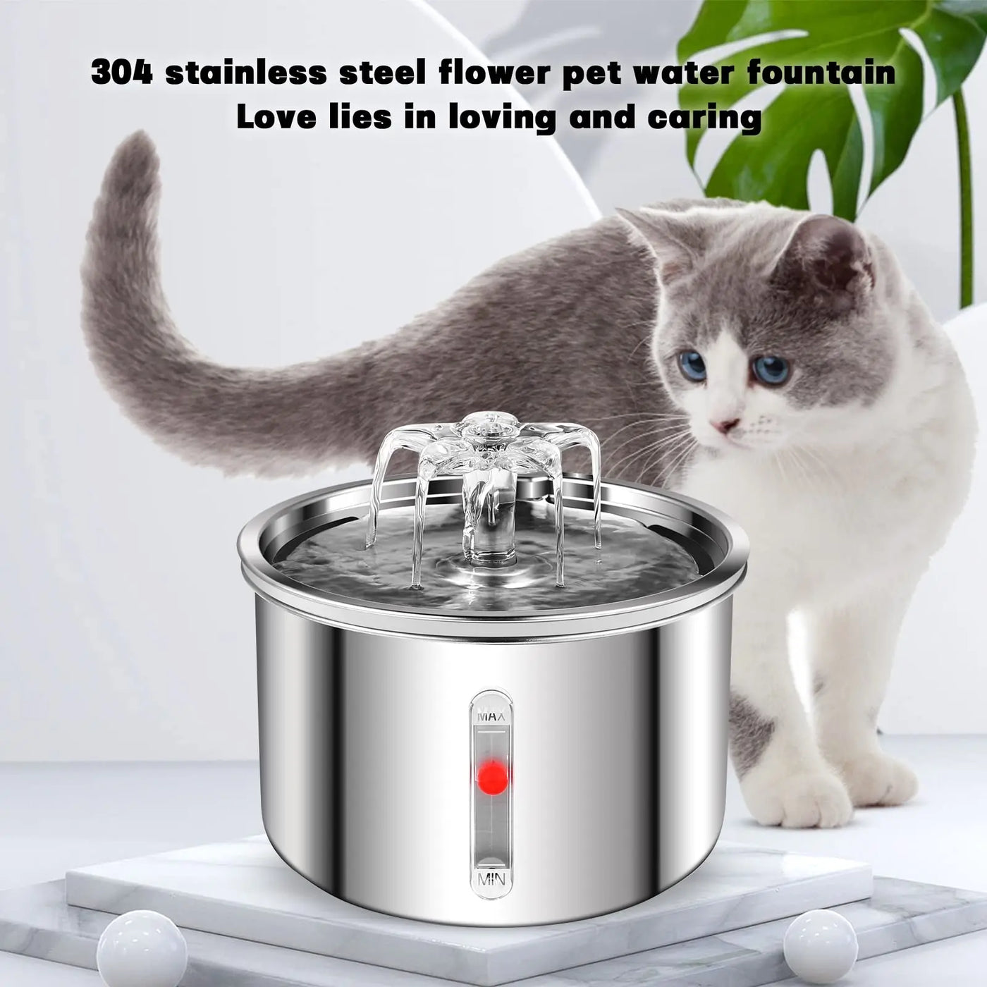 Stainless Steel 2L Automatic Dog Water Fountain