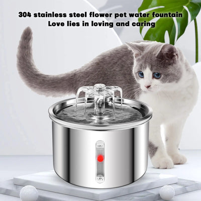 Stainless Steel 2L Automatic Dog Water Fountain