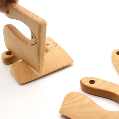 Kids Wooden Safe Kitchen Cutter