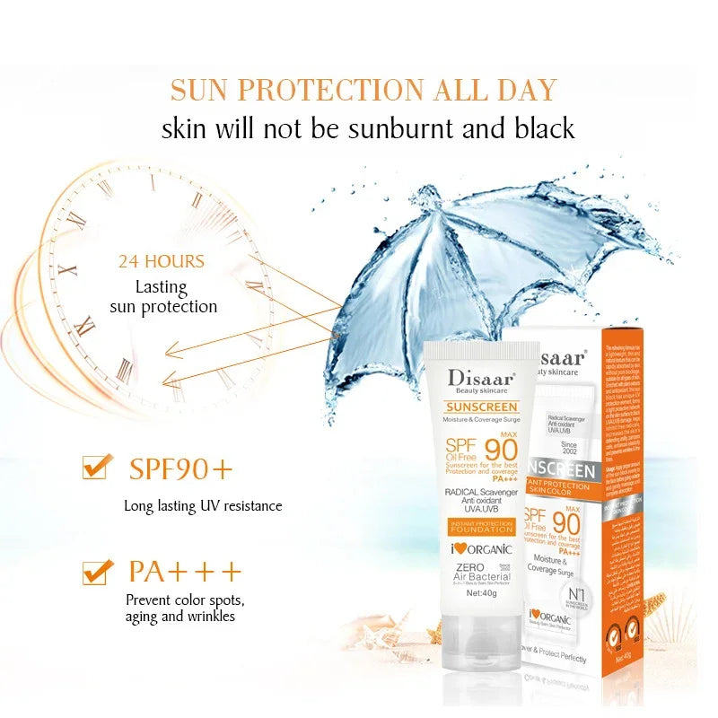 Facial Body Sunscreen Sun Cream Sunblock Oil Control Body Protector Solar Lotion Protective Anti Sun Protection Skin Care SPF90
