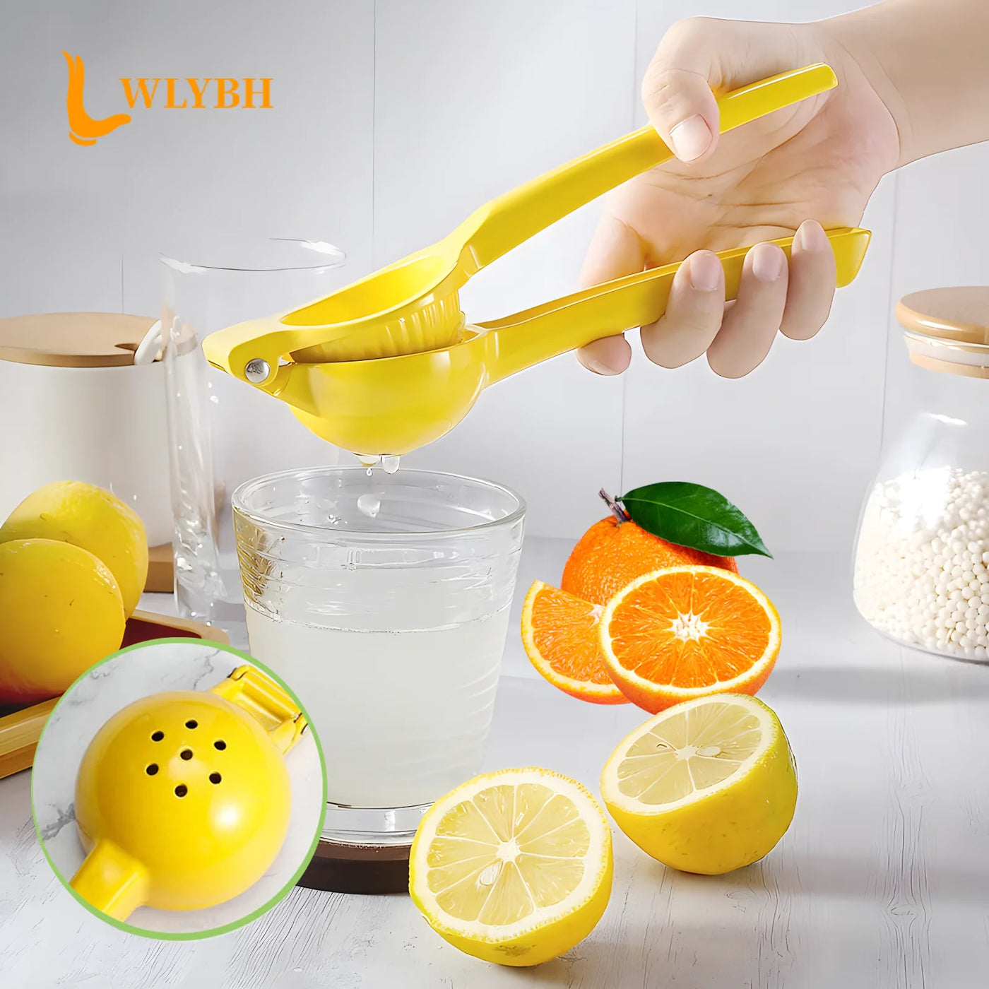 2 In 1 Kitchen Manual Lemon Squeezer Aluminum Orange Juicer Fruit Press Clamp Tools Multi-Function Food Clamp Accessories