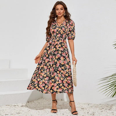 Women Summer Floral Long Dress,Fashion Women's Bohemian Dresses,Woman Clothing,Woman Clothes,Sundress,New In Dress 2025
