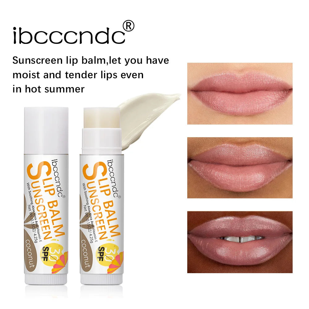 New Sunscreen Lip Balm SPF30 Hydrating Lip Sunblock For Protects Travel Size Sunscreen For Lips Soothes And Moisturizes Lips Sun