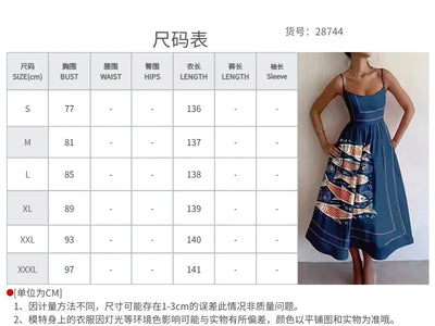 Elegant Women's Long Dresses 2025 Summer Print Vacation Suspender Sexy Dress Vestidos Mujer Verano  Платье Летнее Ropa Y2k Mujer