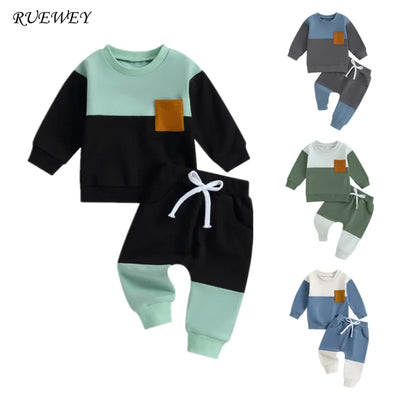 Baby Contrast Color Pant Sets