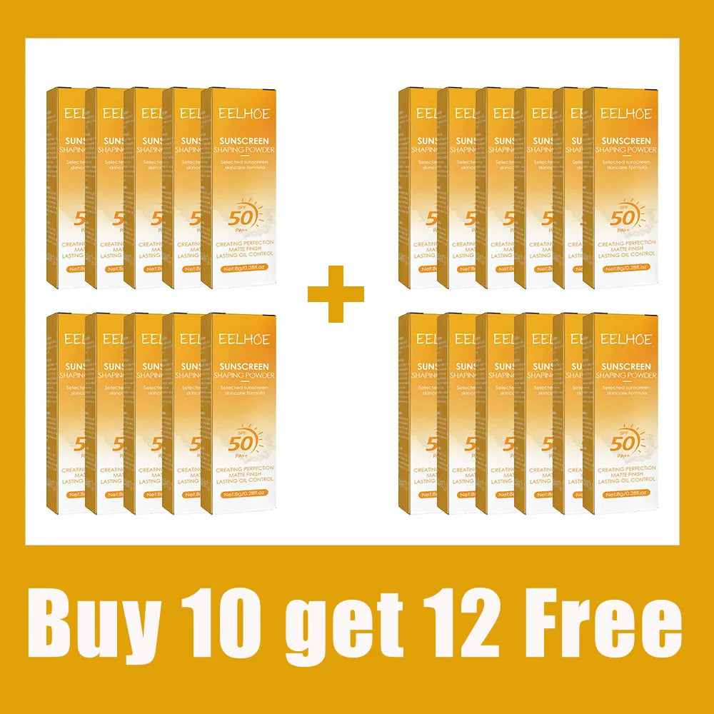 Spf50 Sunscreen Loose Powder Sunblock Skin Protective Waterproof Invisible Pore Solar Blocker Brighten Oil Control Makeup Powder