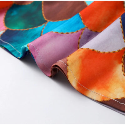 Halter Long Dress Women Retro Contrast Color Sleeveless Bodycon Printed Robe 2025 Elegant Spring Summer Lady Party Beach Dresses