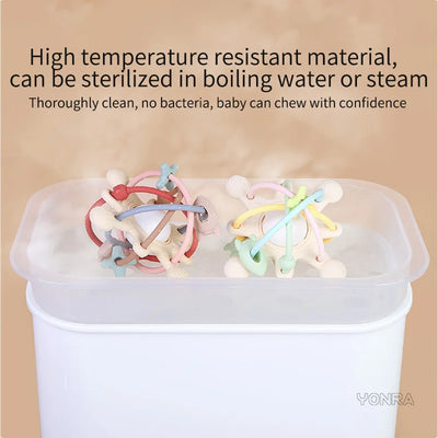 Silicone Rattle Sensory Teether Ball  Toy