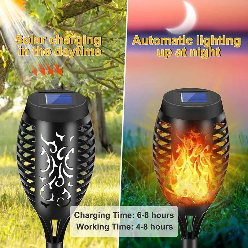 Solar Flame Torch Lights – Waterproof Lamps