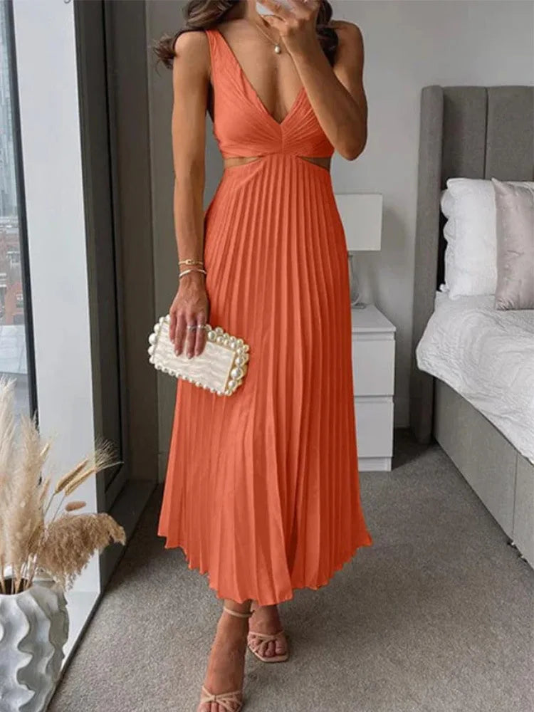 summer dress 2025 vestidos para mujer fashion hollow out dress sexy dresses party dress suspenders long dresses for woman