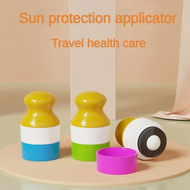 100ml Refillable Sunscreen Roll-on Applicator Portable Travel Dispenser Bottle Sunscreen Lotion Applicator Home Travel Storage