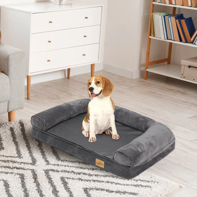 Extra Large Cozy Sofa Dog Bed with Bolster