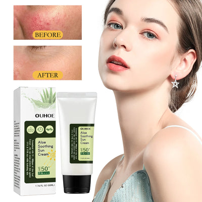 Aloe Soothing Sun Cream SPF 50+ PA+++ 50ml Sunscreen Sun Protection Uv Isolation Moisturizing non-greasy Korean Skincare