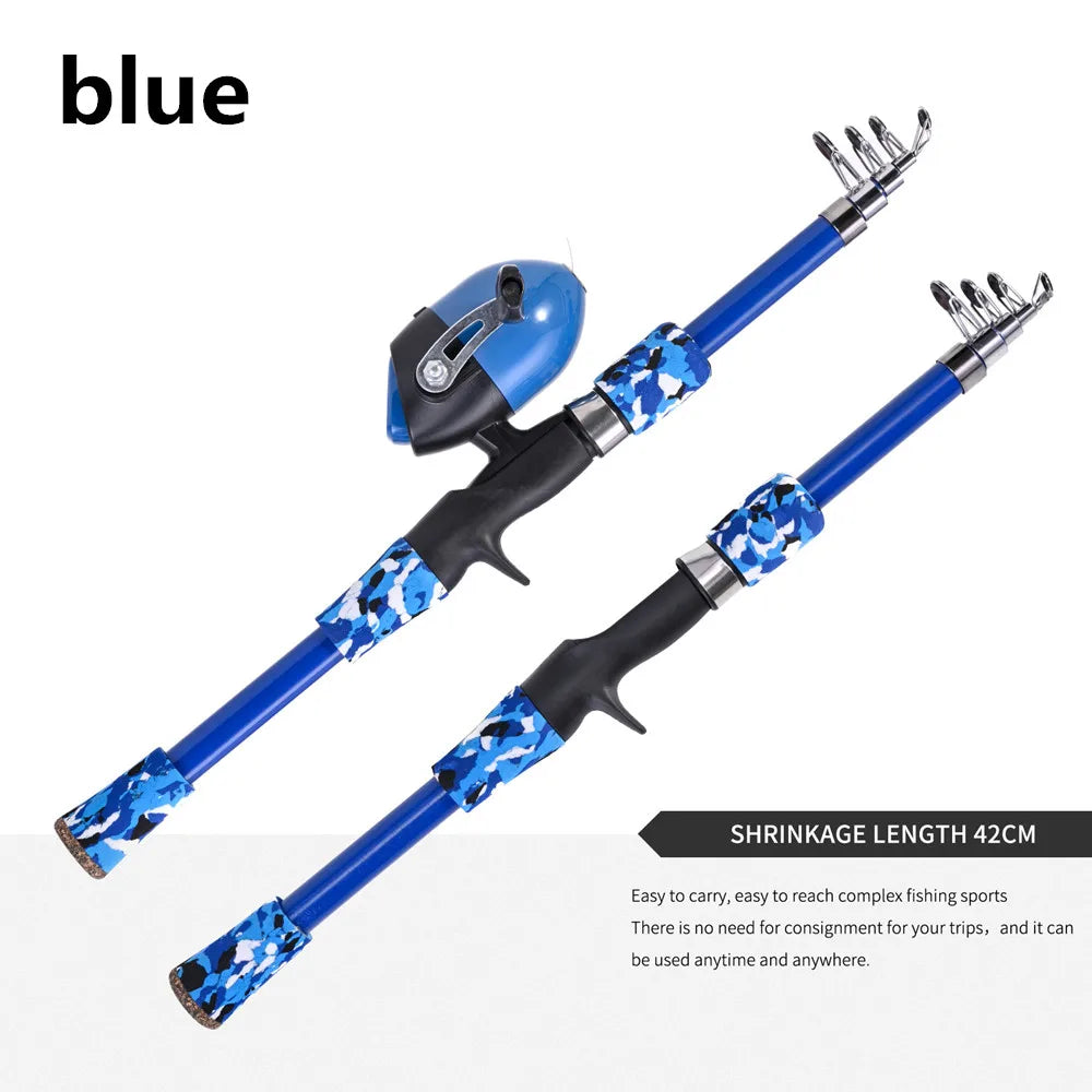Kids Telescopic Camouflage Fishing Rod