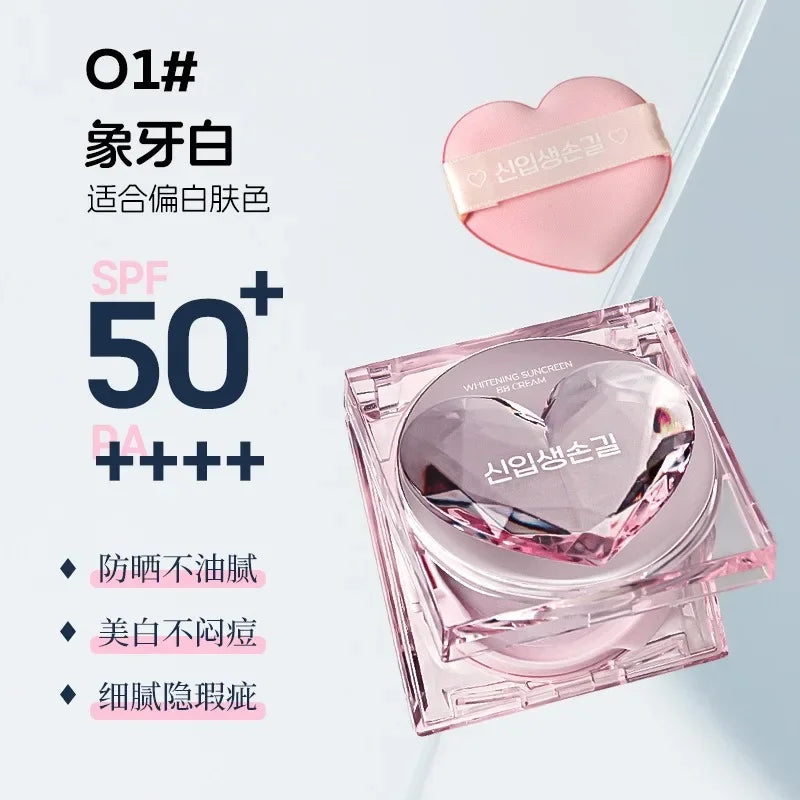 Whitening Sunscreen Air Cushion BB Cream Concealer Waterproof Sweatproof 50x Sunscreen Foundation