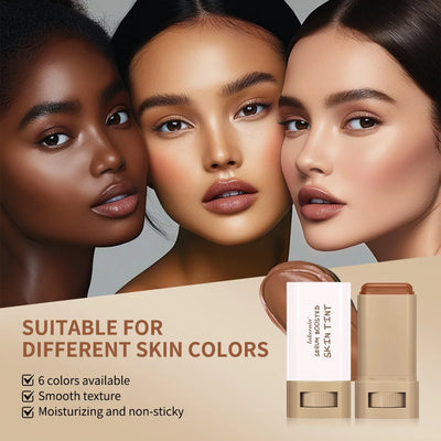 Stick Foundation Balm Serum Boosted Skin Tint Foundation Stick Smooth Plumper Hight Coverage Travel Bronze Foundation Stick Make