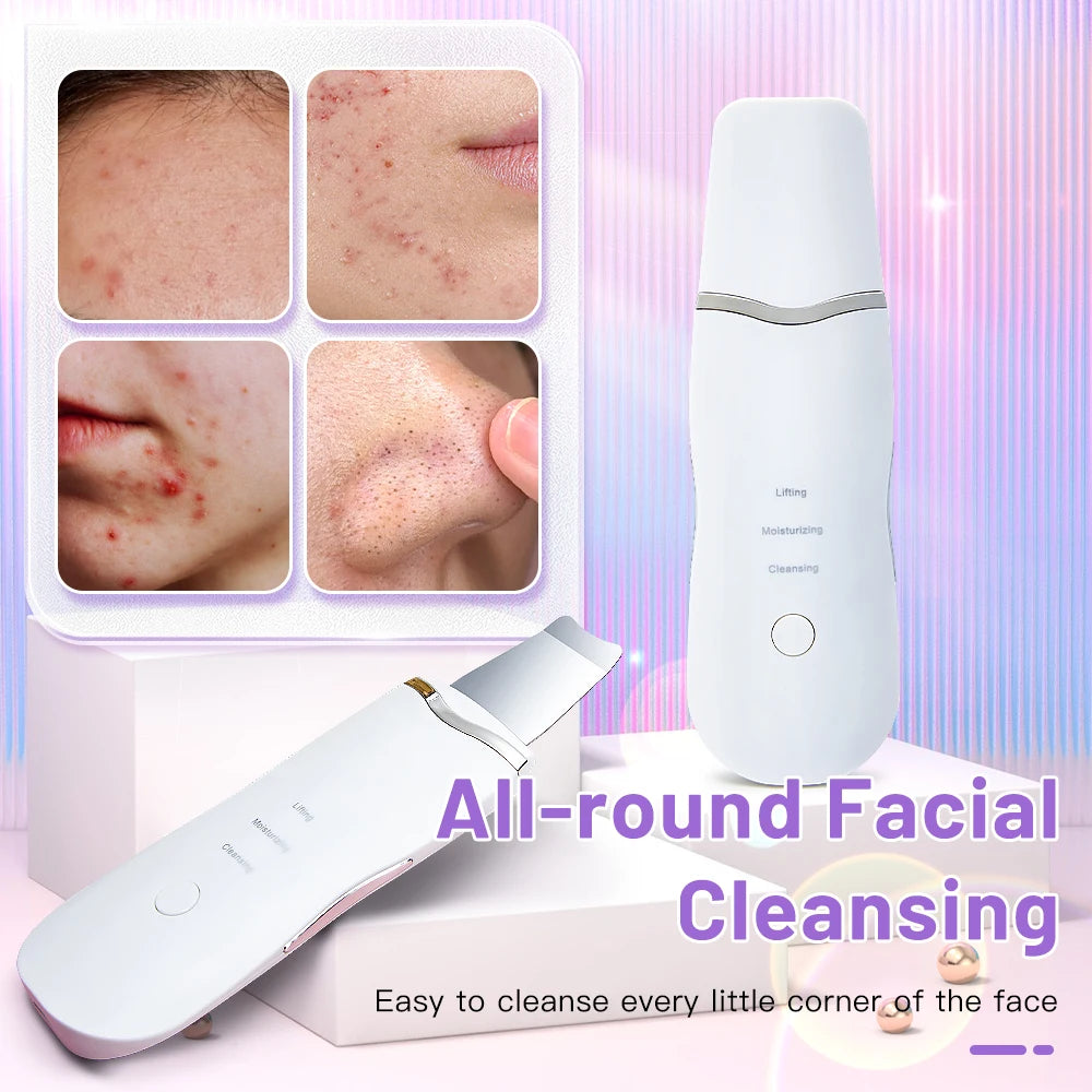 Electric Ultrasonic Skin Scrubber Facial Lifting Spatula