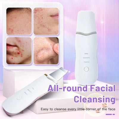 Electric Ultrasonic Skin Scrubber Facial Lifting Spatula