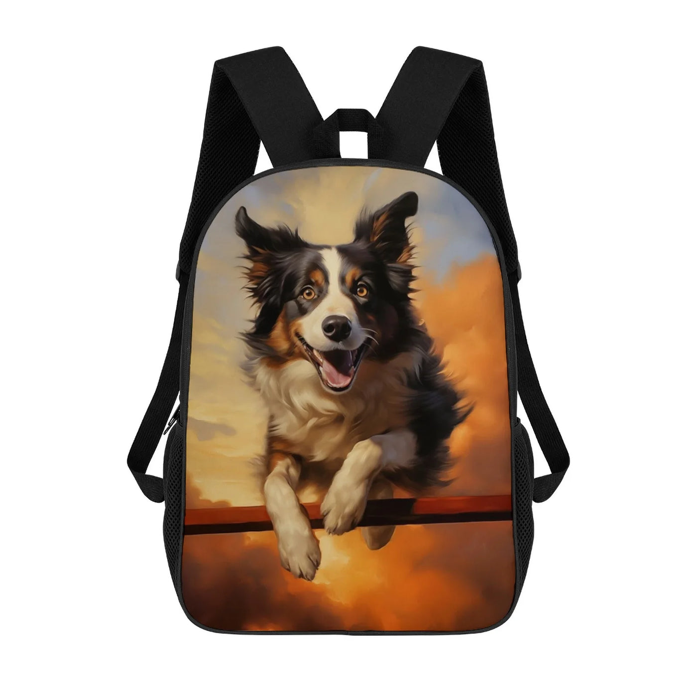 Border collie School Bag 17 Inch School Backpack Bolso Mochila Mochilas Escolares Bolsa Mochilas De Hombre Bag Mochila Mochilas