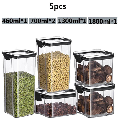 Stackable Food Storage Containers Jars Set