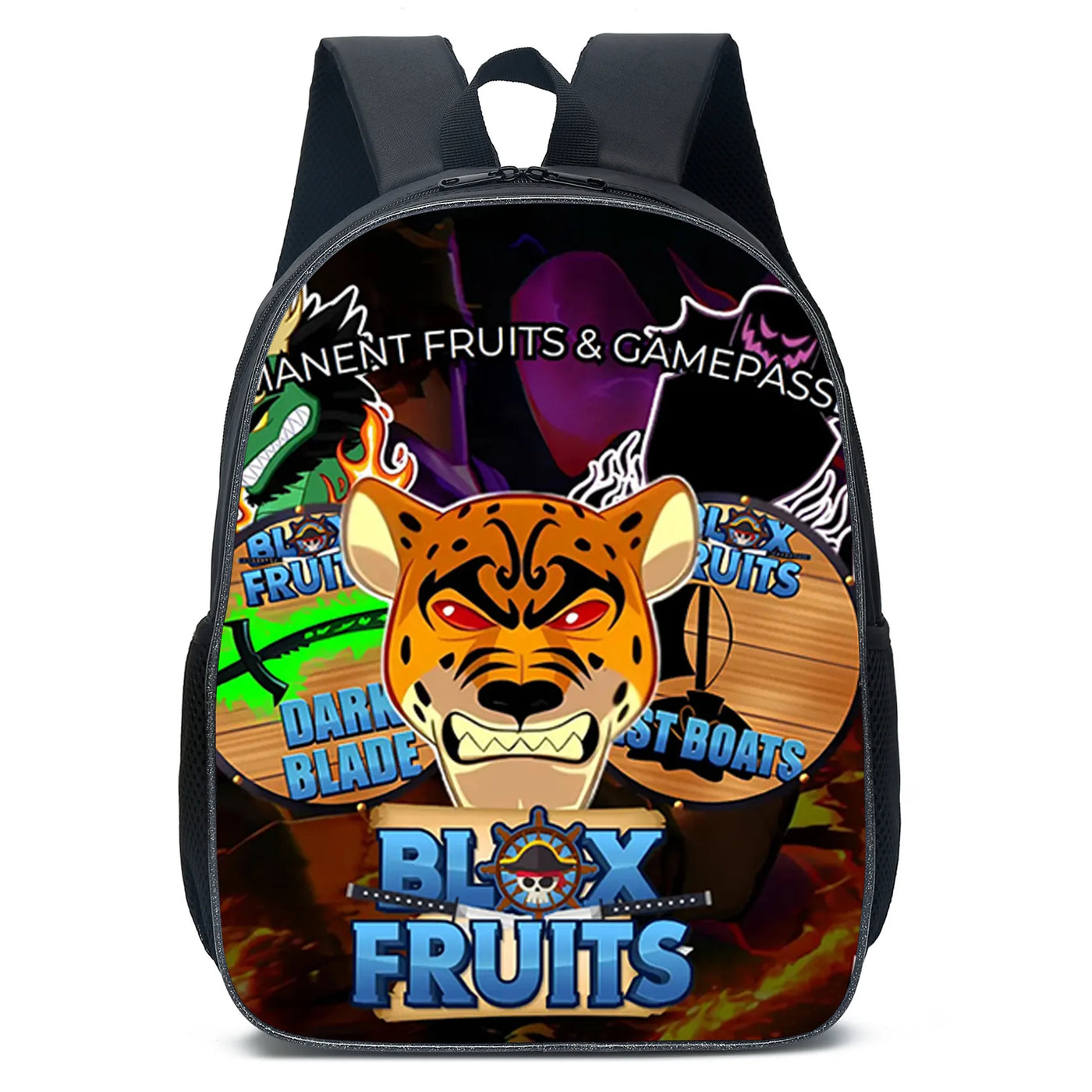 ROBLOX Blox Fruits Primary School Bag Children's Cartoon Backpack Backpack Kawaii Cartoon School Bag Mochila