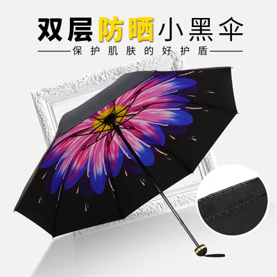 Sun Umbrella UV Protection Sunblock Double Sunshade Umbrella Both Rain and Shine Vinyl Umbrella