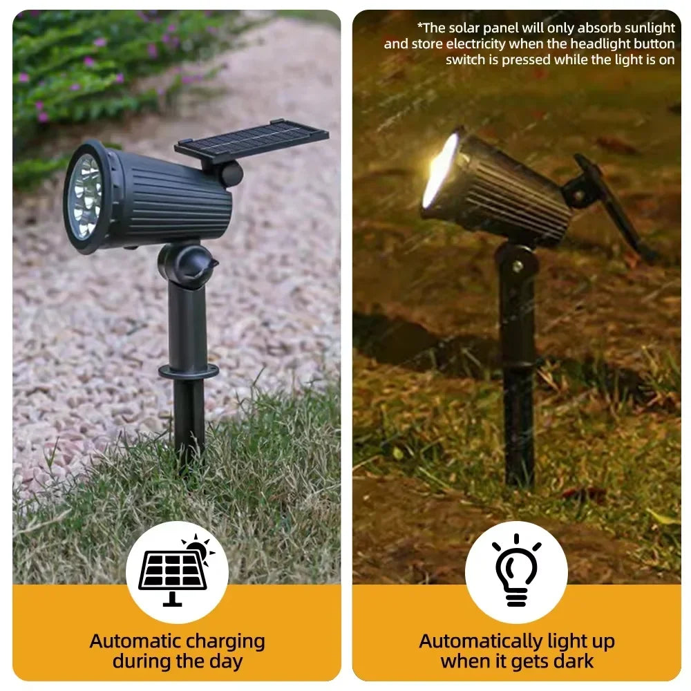 9-LED Solar Landscape Spotlight