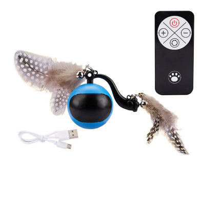 Automatic Rolling Feather Cat Toy