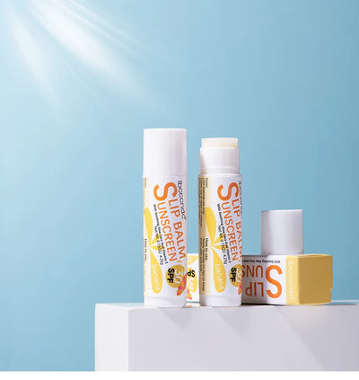 1 Piece Sunscreen Lip Balm SPF 30 UVA Protection Lips Moisturizer Watermelon Coconut Banana Flavor Colorless Lipstick Sun Care