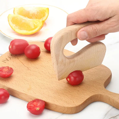 Kids Wooden Safe Kitchen Cutter