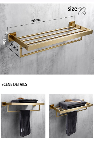 Brushed Gold Bathroom Set